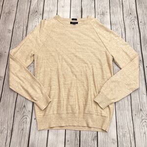 J.Crew Jeans Men's Slim Rugged Cotton Heather Wheat Sweater Size S